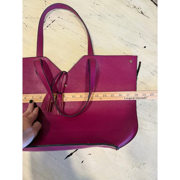 Neiman Marcus Pink Tote Bag Tassels - Picture 7 of 8